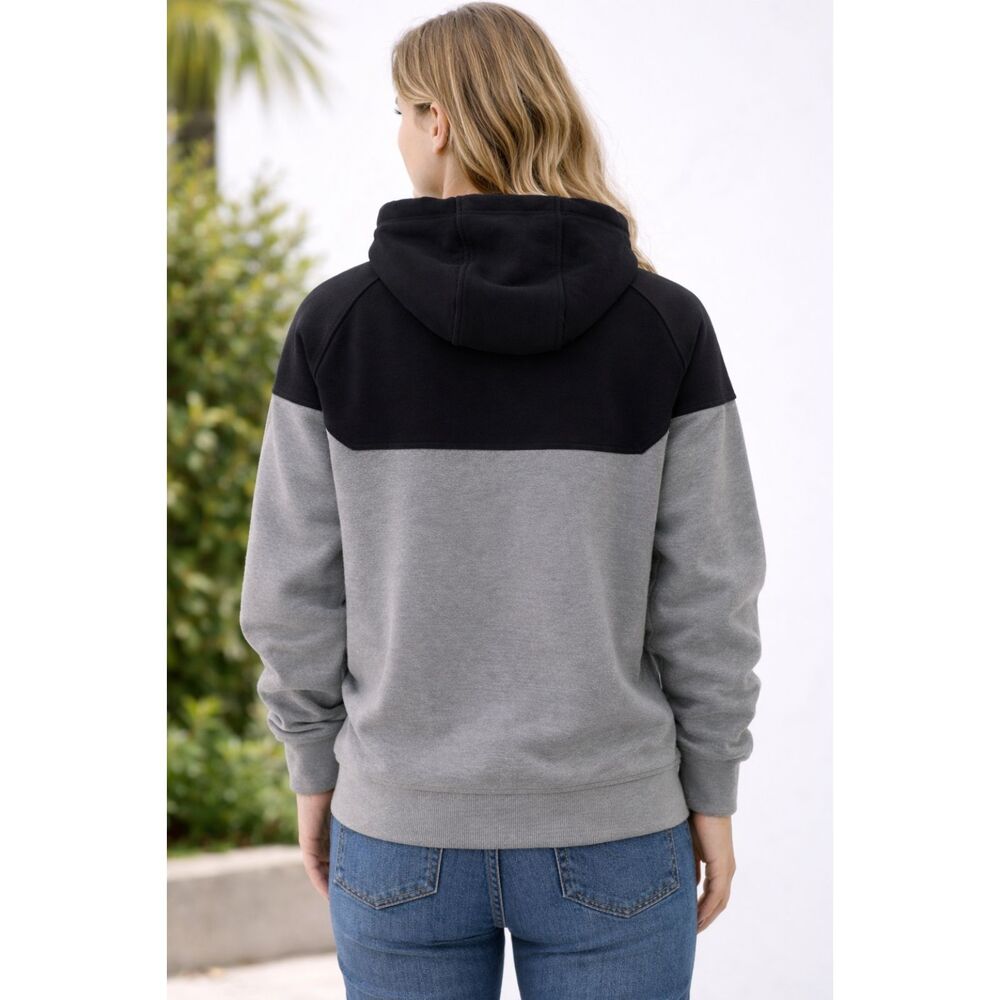 American Eagle Full Zip Hoodie Gray Black S